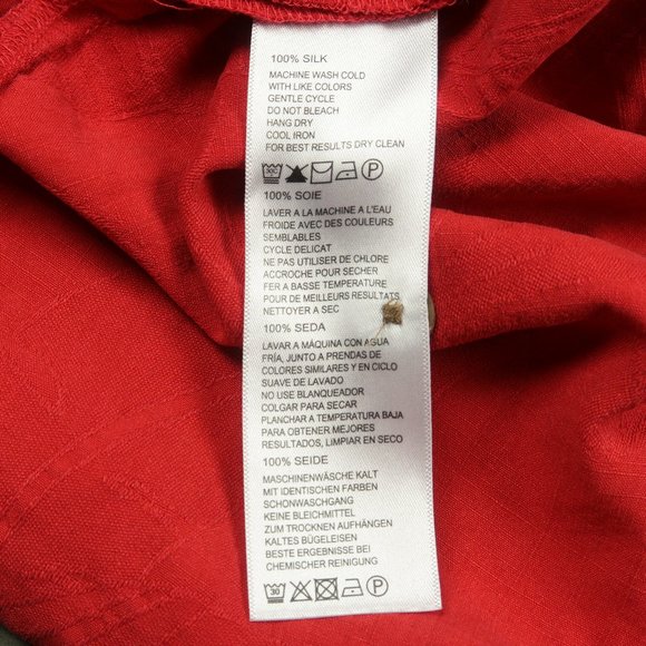 Tommy Bahama UGA Georgia Bulldogs Silk Tropic Isles Camp Shirt in Red Size XL - Picture 8 of 9